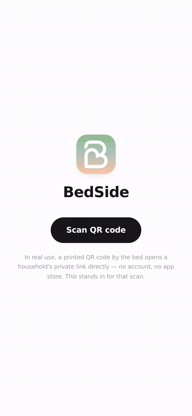 Scanning in, picking a profile and entering the demo PIN