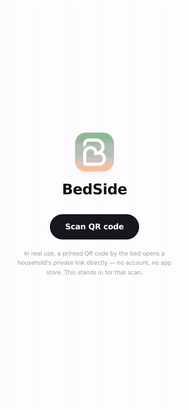 Bedside walkthrough: signing in with a PIN, logging a shift note, then reviewing what changed since the last visit